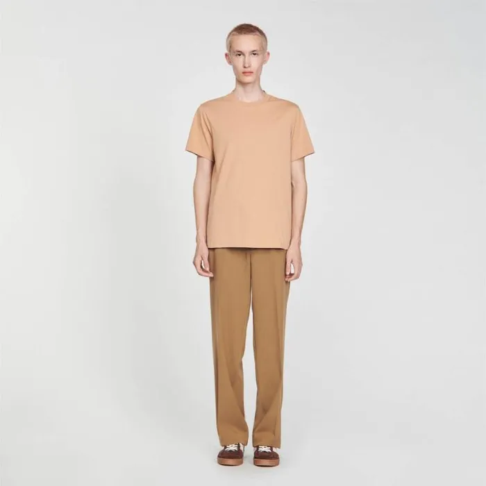 Tshirts and Polos Men SANDRO Shortsleeved Tshirt Light Brown