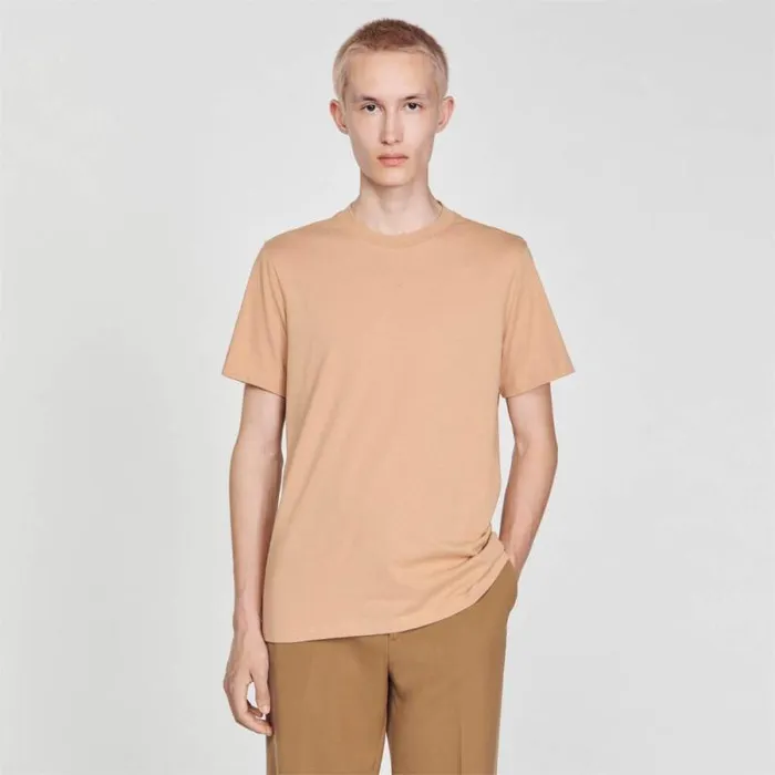 Tshirts and Polos Men SANDRO Shortsleeved Tshirt Light Brown