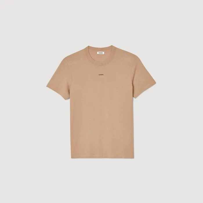Tshirts and Polos Men SANDRO Shortsleeved Tshirt Light Brown