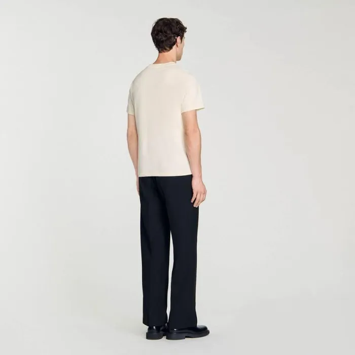 Tshirts and Polos Men SANDRO Wild Animals Tshirt Ivory