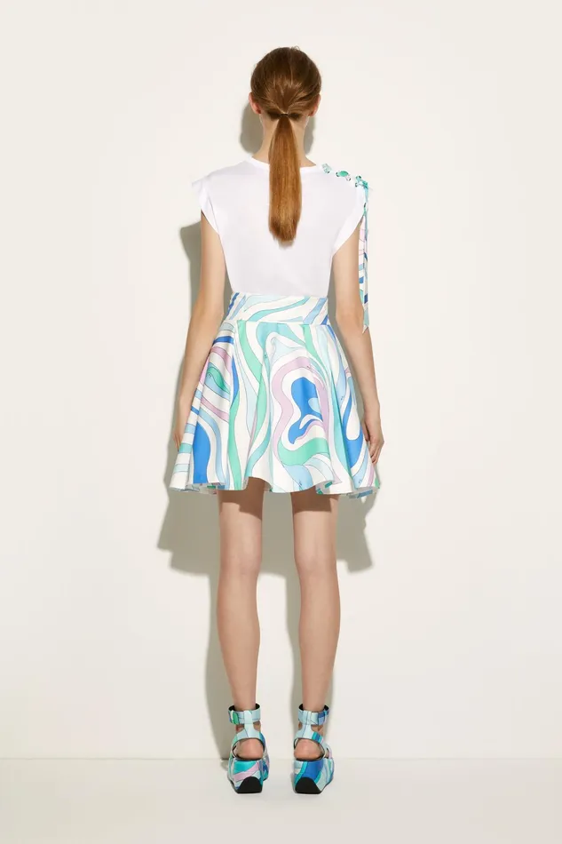TShirts And Sweatshirts Women PUCCI MarmoPrint Cotton Tshirt