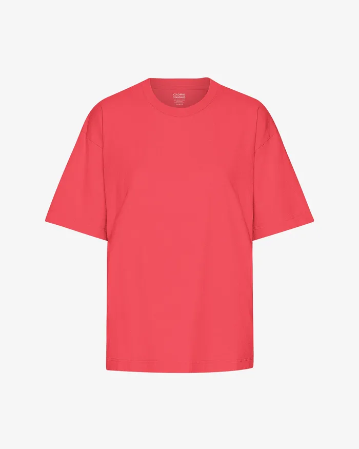 TShirts Colorfulstandard Women Oversized Organic TShirt 8211 Red Tangerine