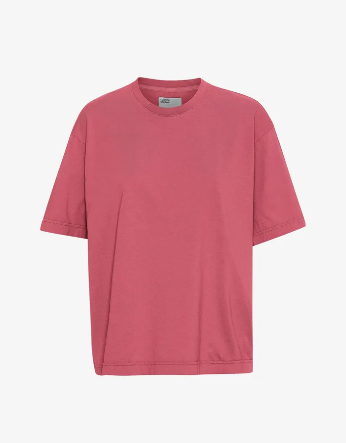 TShirts Men Colorfulstandard Oversized Organic TShirt 8211 Raspberry Pink