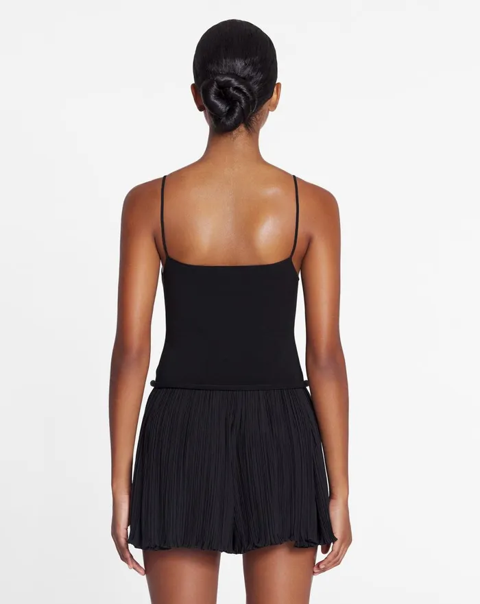 Tank Top With Lace Detail Black Women Lanvin Tops