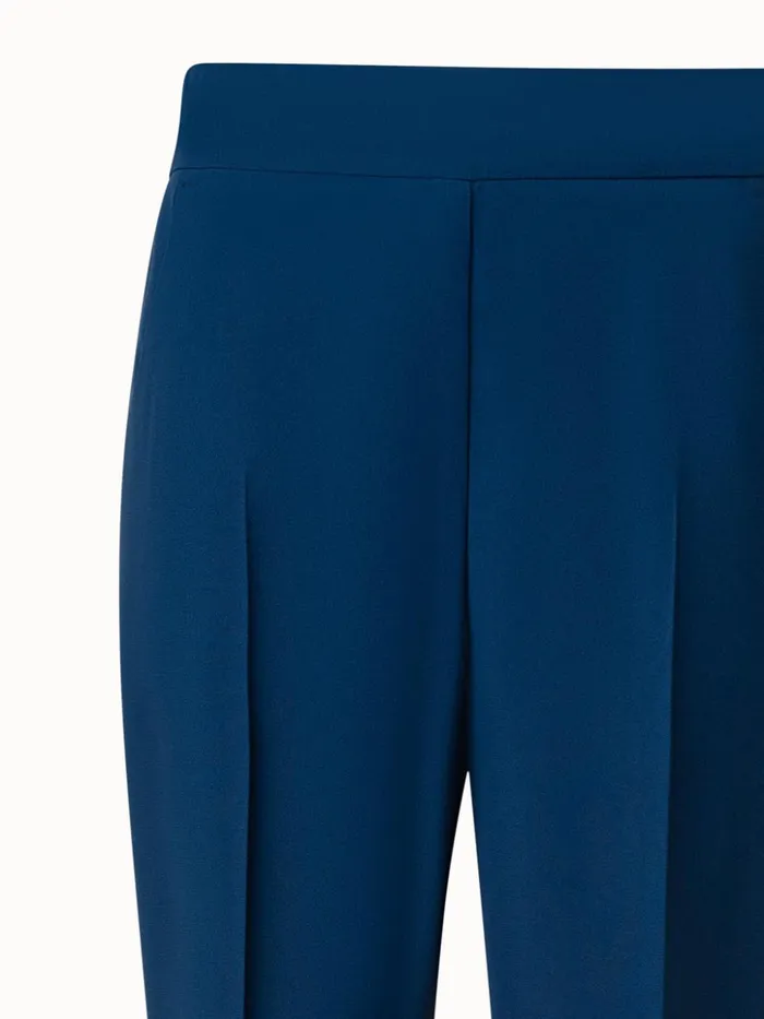 Tapered Crpe Pants With Elastic Back Denim Women Akris Pants