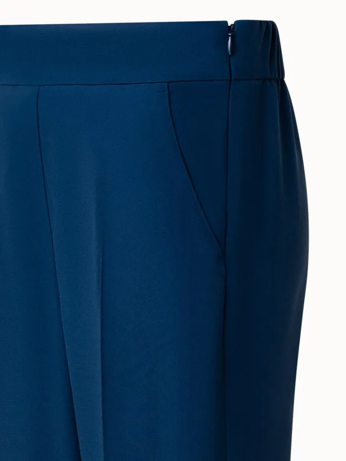 Tapered Crpe Pants With Elastic Back Denim Women Akris Pants