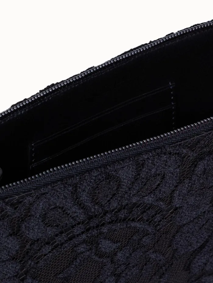 Tassel Pouch In Lace Black Women Akris Mini Bags