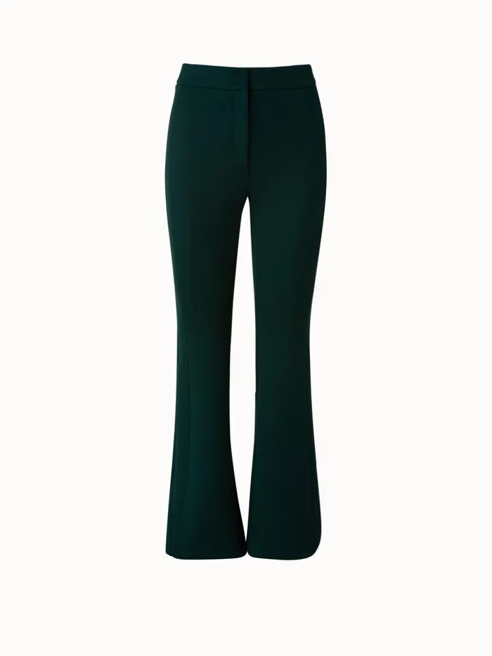 Techno Neoprene Bootcut Pants Gallus Green Women Akris Pants