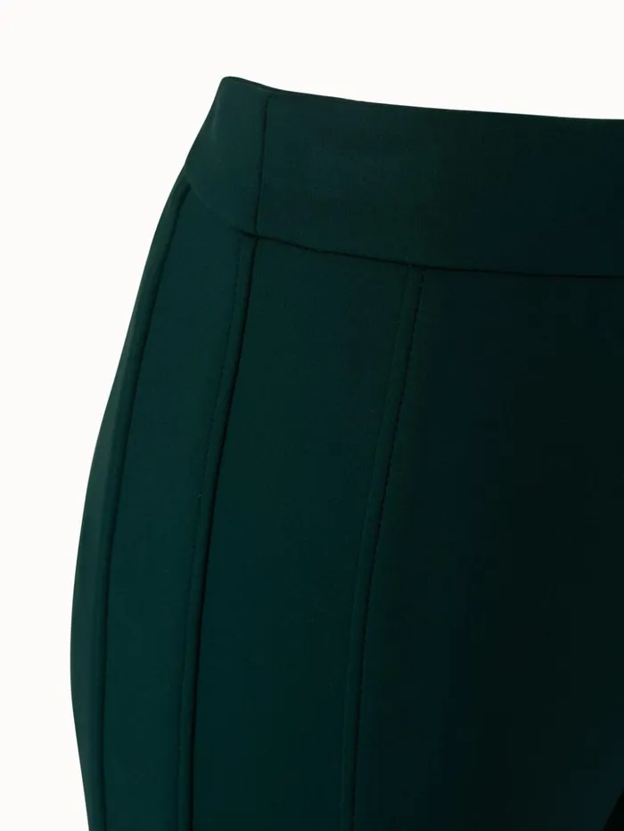 Techno Neoprene Bootcut Pants Gallus Green Women Akris Pants