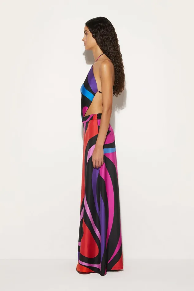 Tops And Shirts Women PUCCI MarmoPrint Halterneck Top