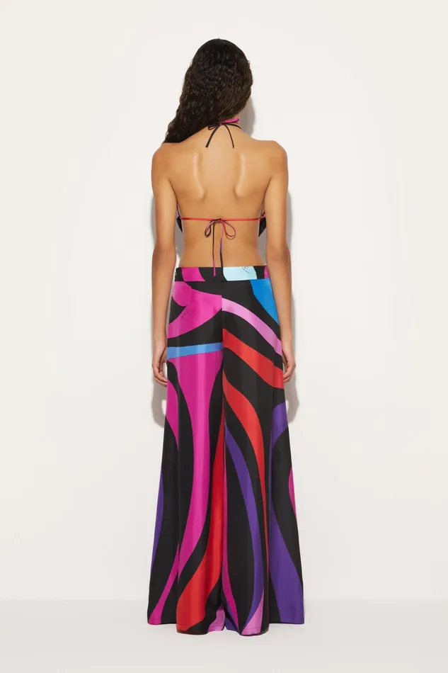 Tops And Shirts Women PUCCI MarmoPrint Halterneck Top