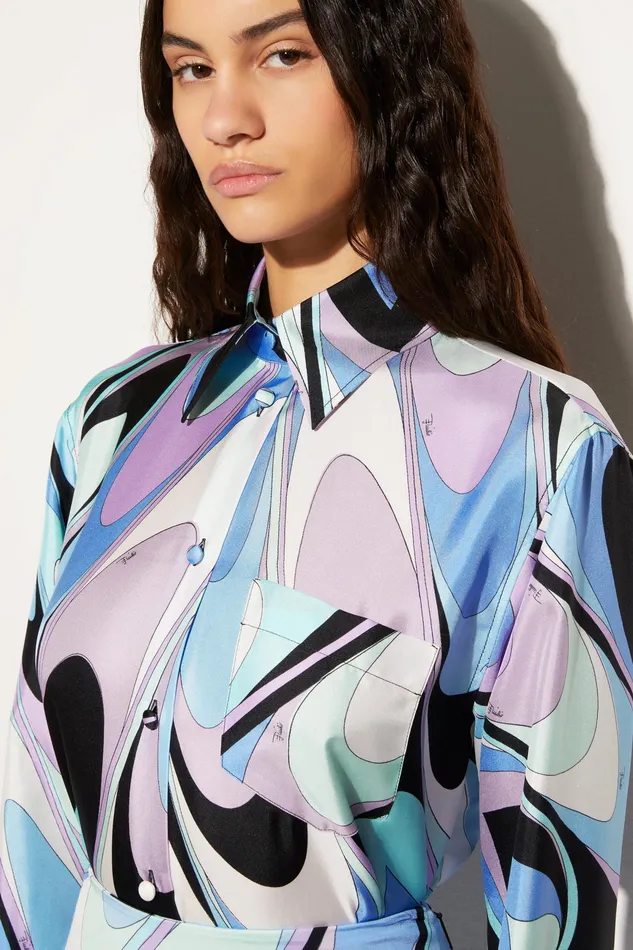 Tops And Shirts Women PUCCI OndePrint Silk Shirt
