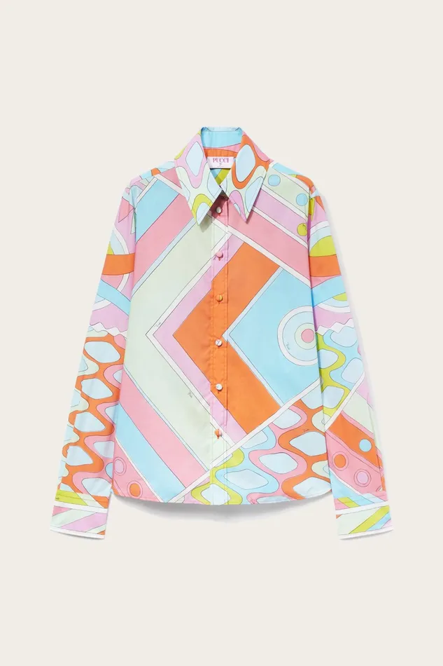 Tops And Shirts Women PUCCI VivaraPrint Cotton Shirt