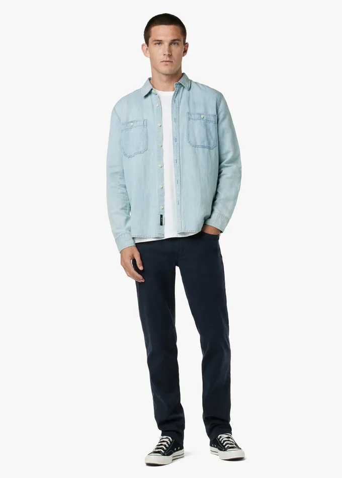 Tops Tees Joe8217s Jeans Men LOU INDIGO LINEN SHIRT Spring Sky Tops Tees Joe8217s Jeans Men LOU INDIGO LINEN SHIRT Spring Sky