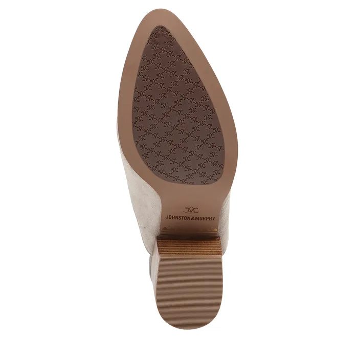 Trista Mule Taupe Italian Suede Heels and Platform Wedges Johnston and Murphy Women