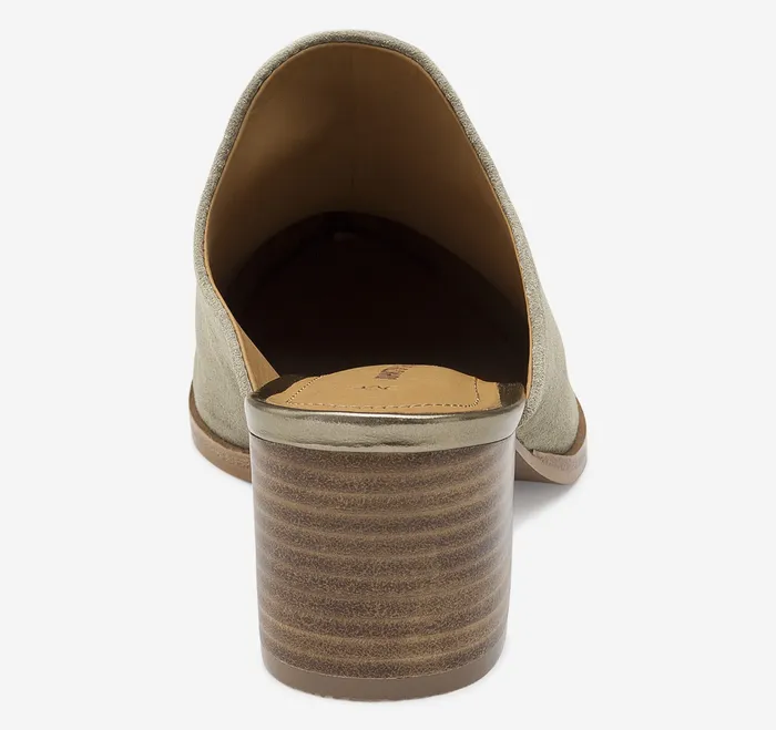 Trista Mule Taupe Italian Suede Heels and Platform Wedges Johnston and Murphy Women