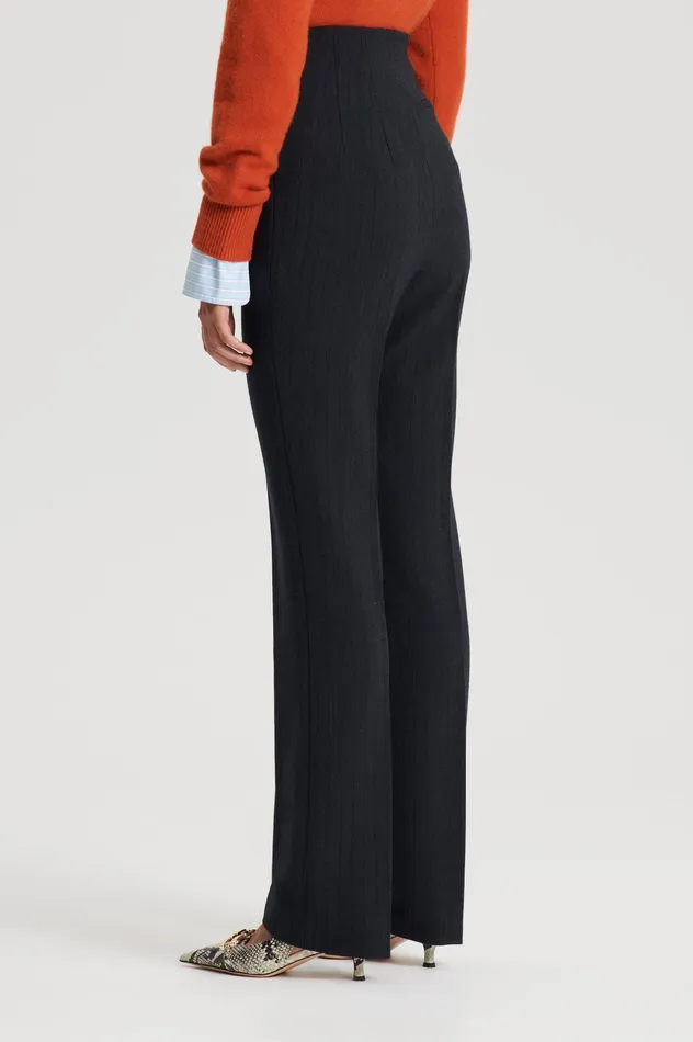 Trousers Scanlan Theodore Women TAILORED STRIPE TROUSER CHARCOAL Trousers Scanlan Theodore Women TAILORED STRIPE TROUSER CHARCOAL