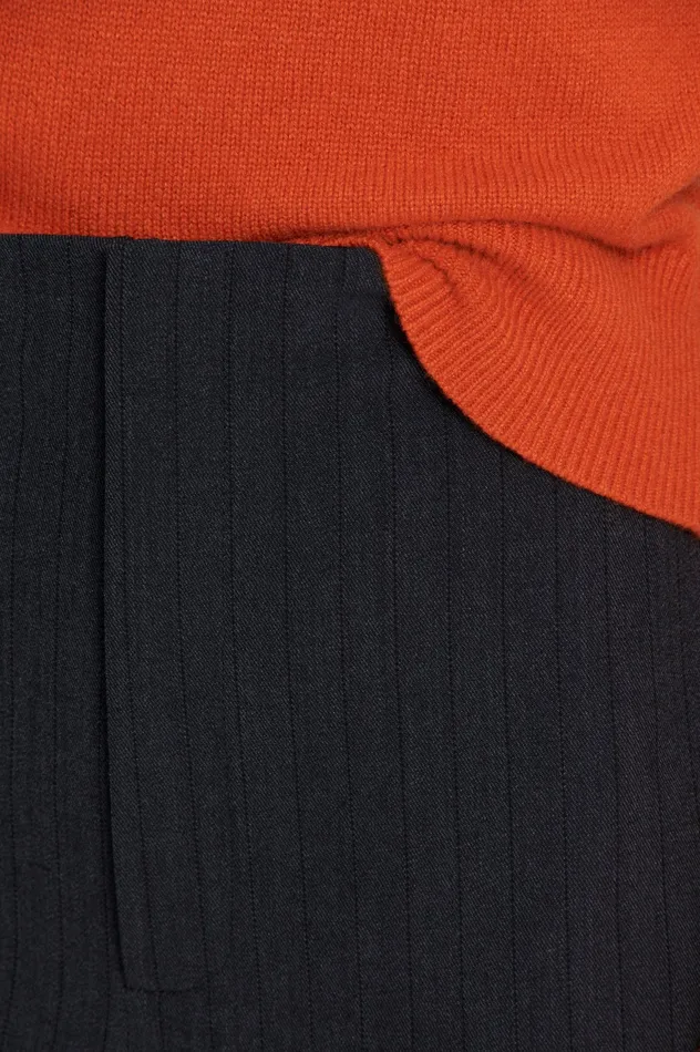Trousers Scanlan Theodore Women TAILORED STRIPE TROUSER CHARCOAL Trousers Scanlan Theodore Women TAILORED STRIPE TROUSER CHARCOAL