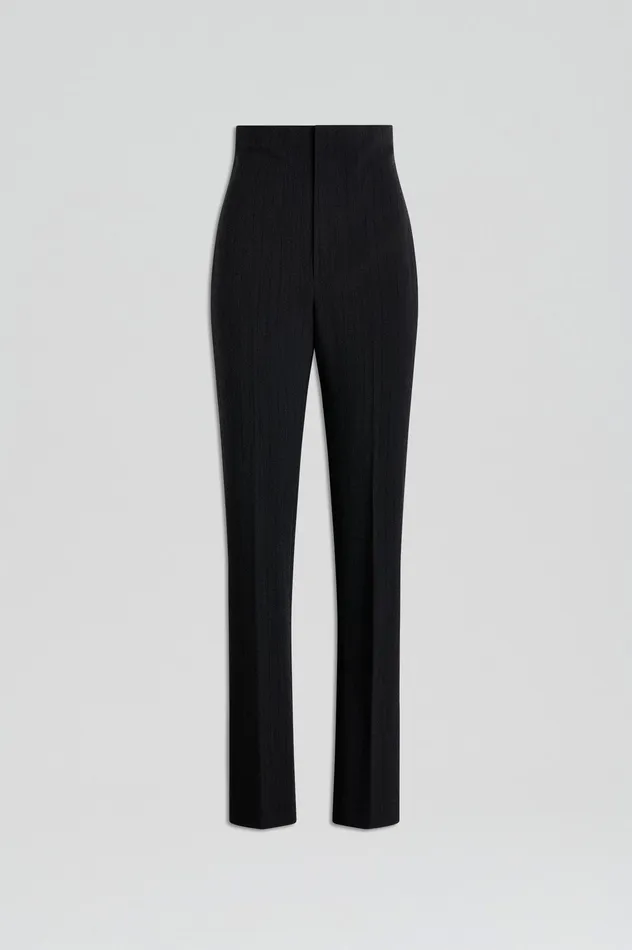 Trousers Scanlan Theodore Women TAILORED STRIPE TROUSER CHARCOAL Trousers Scanlan Theodore Women TAILORED STRIPE TROUSER CHARCOAL
