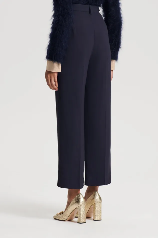 Trousers TAILORED CROP TROUSER NAVY 8211 Scanlan Theodore Women Trousers TAILORED CROP TROUSER NAVY 8211 Scanlan Theodore Women