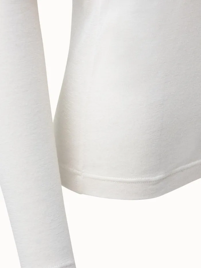 Turtleneck Shirt From Cashmere Silk Offwhite Women Akris Tops