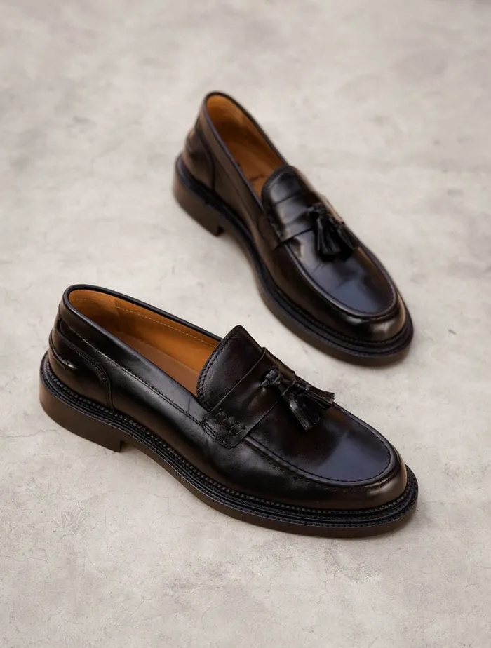 Vadim Tuxedo Black Men Bobbies Loafers