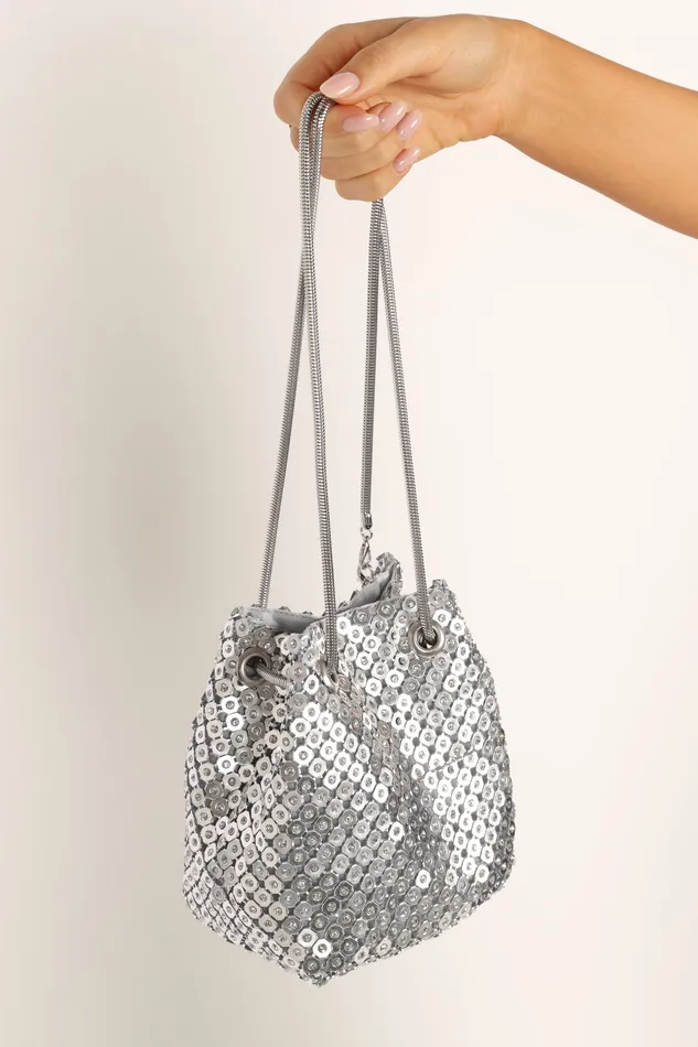 Valentina Embellished Bag 8211 Silver Silver Women Bags and Wallets petalandpup