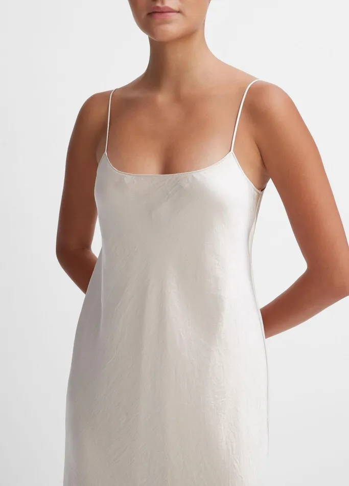 Vince Dresses Women Satin Slip Dress Champagne