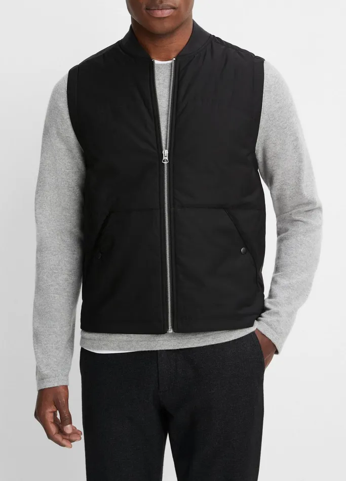 Vince Jackets and Outerwear Men Quilted Vest Black
