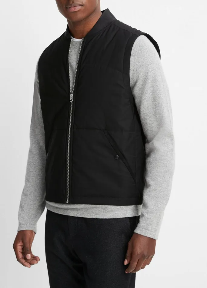 Vince Jackets and Outerwear Men Quilted Vest Black