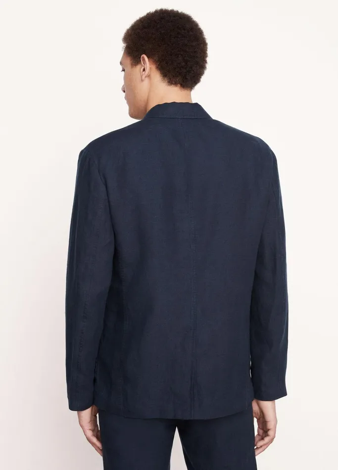 Vince Jackets and Outerwear Men Relaxed Hemp Blazer Coastal Blue