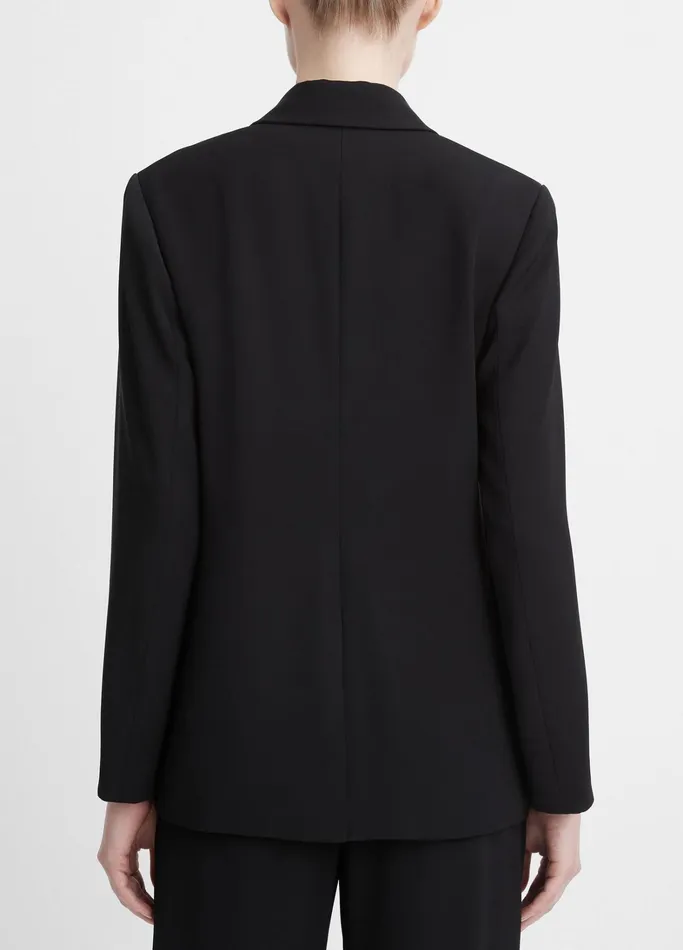Vince Jackets and Outerwear Women Crepe DoubleBreasted Blazer Black