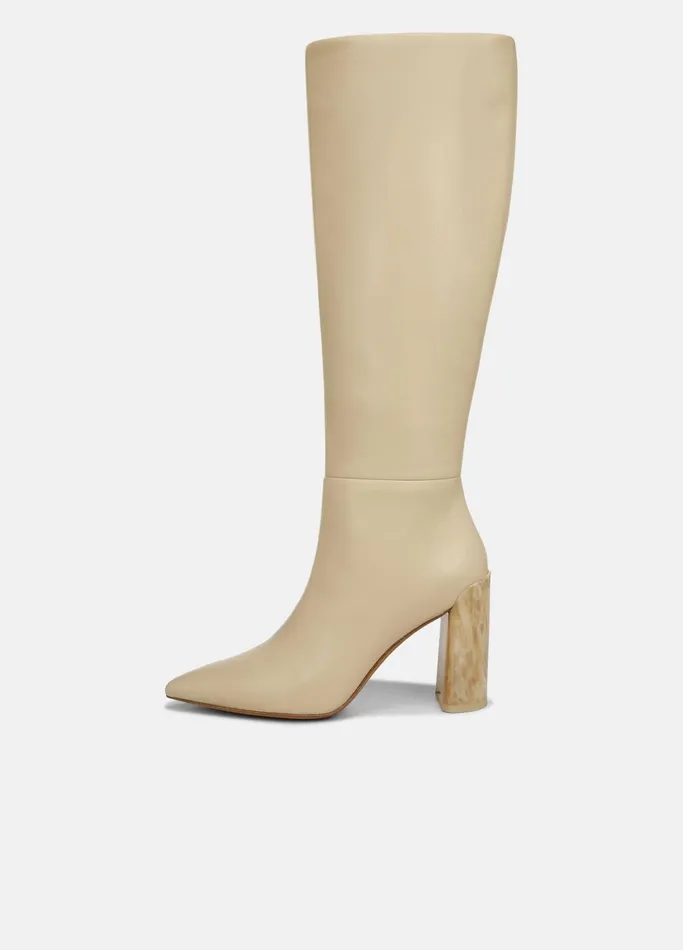 Vince Loafers and Mules Women Pilar Leather Knee Boot Macadamia Beige