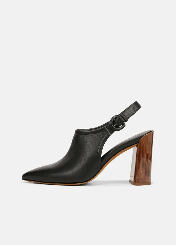 Vince Loafers and Mules Women Pyra Leather Slingback Mule Black
