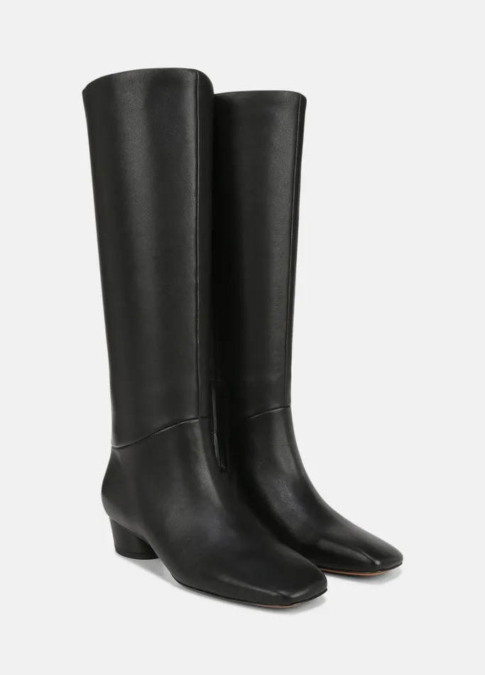 Vince Loafers and Mules Women Ramona Leather WideCalf Knee Boot Black