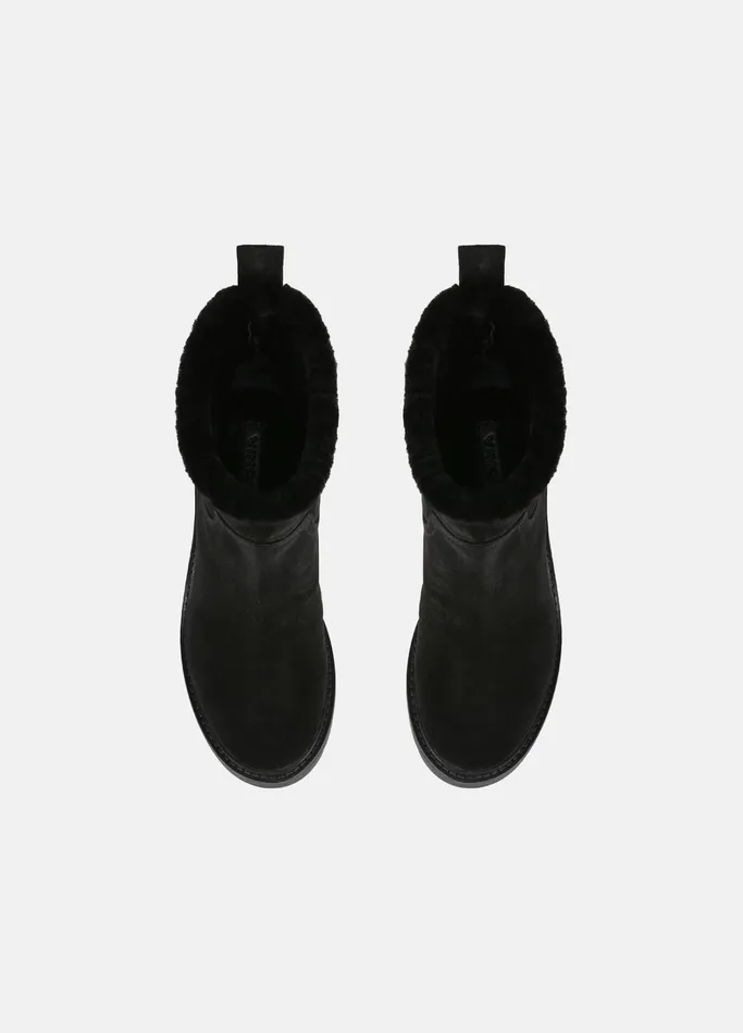 Vince Loafers and Mules Women Redding Suede Lug Boot Black