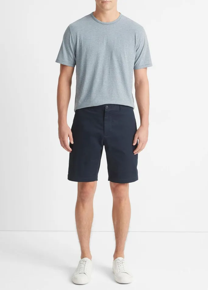 Vince Pants and Shorts Men Brushed Twill Griffith Chino Short Coastal Blue