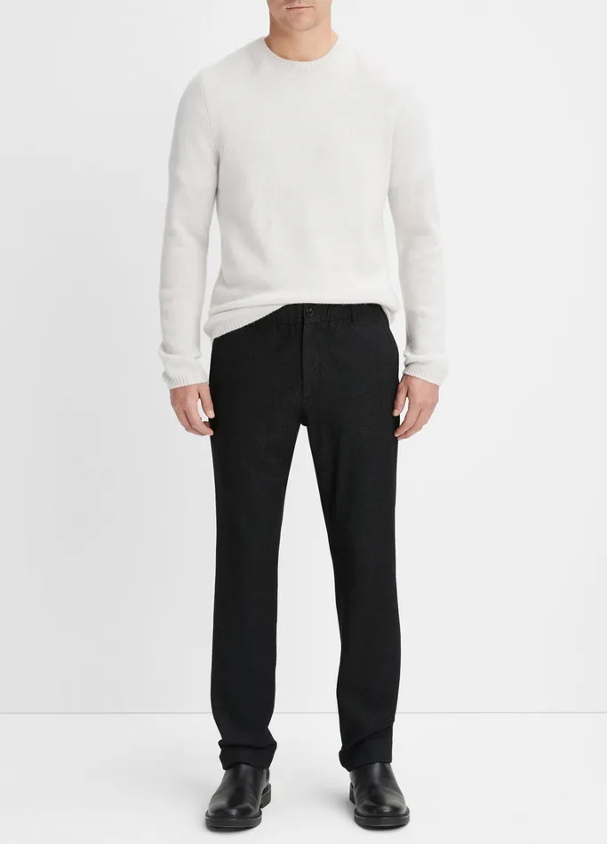 Vince Pants and Shorts Men Virgin WoolBlend Flannel Trouser Heather Black