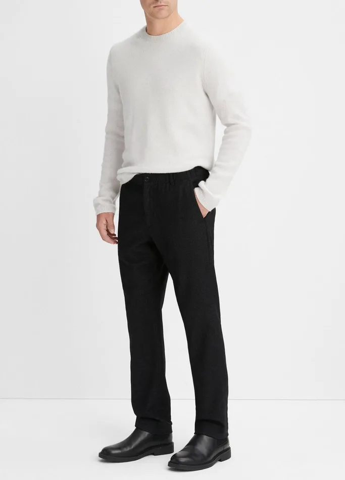 Vince Pants and Shorts Men Virgin WoolBlend Flannel Trouser Heather Black