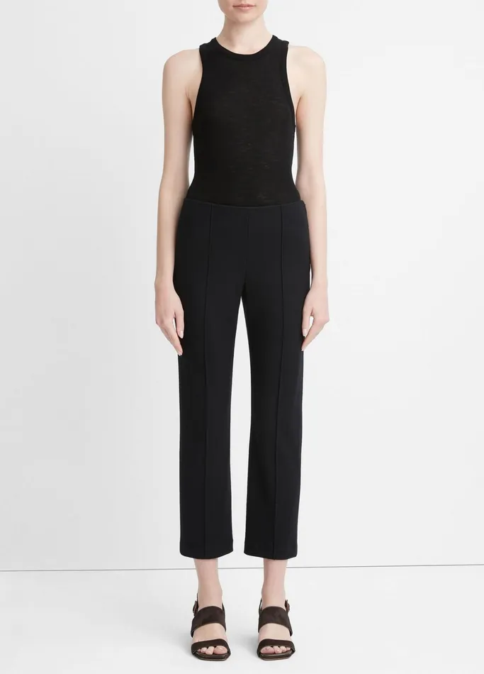 Vince Pants and Shorts Women Cozy WoolBlend MidRise StitchFront Pant Black