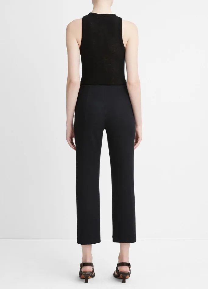 Vince Pants and Shorts Women Cozy WoolBlend MidRise StitchFront Pant Black