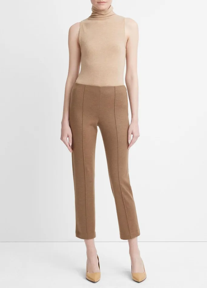 Vince Pants and Shorts Women Cozy WoolBlend MidRise StitchFront Pant Ristretto