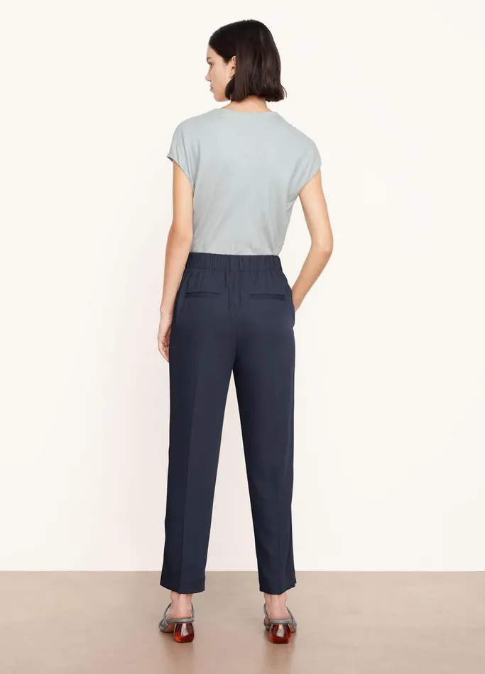 Vince Pants and Shorts Women MidRise Tapered PullOn Pant Coastal Blue