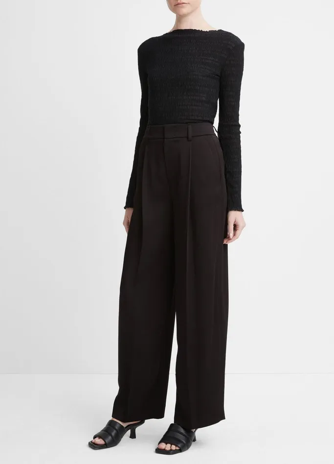 Vince Pants and Shorts Women Satin WideLeg Pant Black