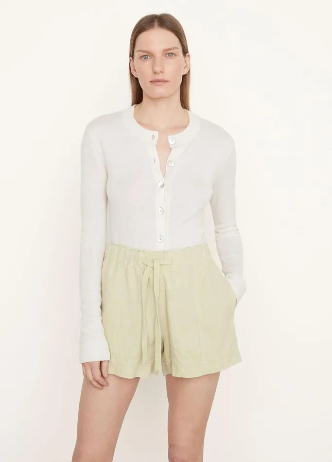 Vince Pants and Shorts Women TieFront PullOn Short Pale Sweet Grass
