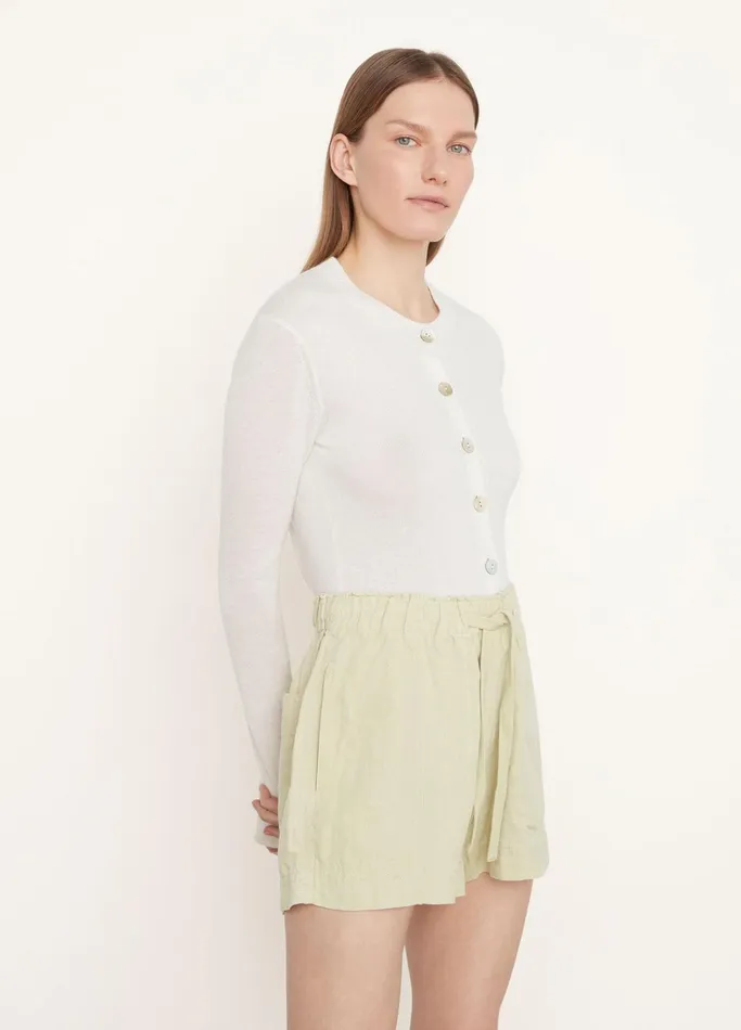 Vince Pants and Shorts Women TieFront PullOn Short Pale Sweet Grass