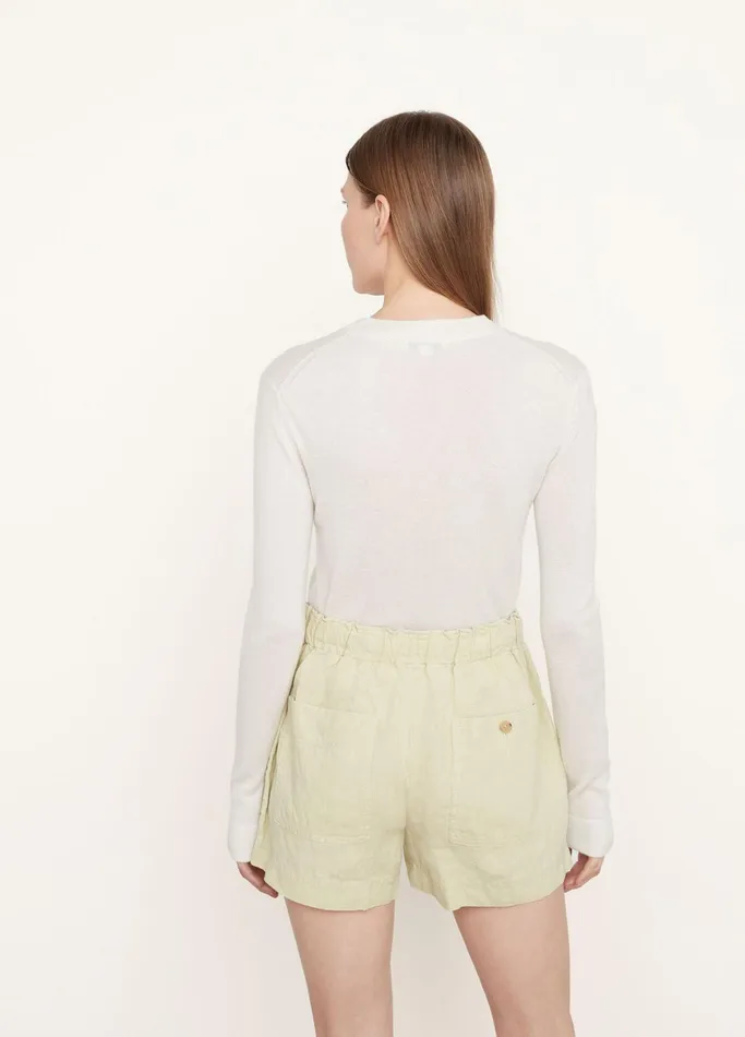 Vince Pants and Shorts Women TieFront PullOn Short Pale Sweet Grass