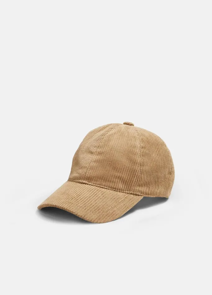 Vince Scarves Hats and Gloves Men Corduroy Baseball Cap Camel