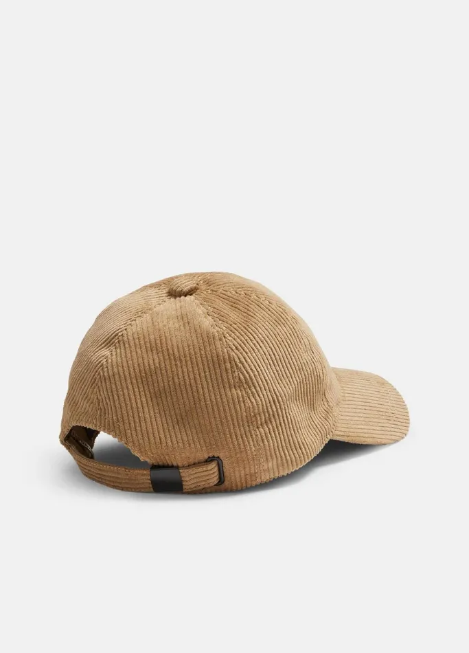 Vince Scarves Hats and Gloves Men Corduroy Baseball Cap Camel