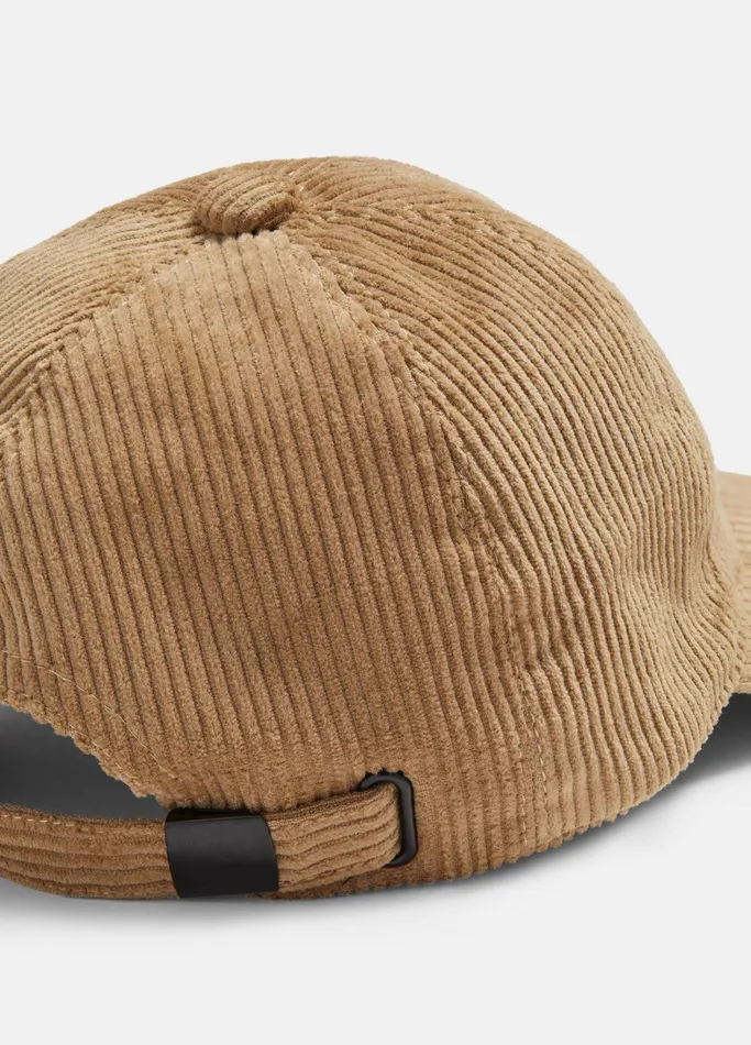 Vince Scarves Hats and Gloves Men Corduroy Baseball Cap Camel